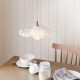 Endon-121004 - Eltham & Orchid - Brushed Aged Brass Pendant with Decorative Glass