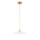 Endon-121004 - Eltham & Orchid - Brushed Aged Brass Pendant with Decorative Glass