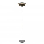 Lyon - Matt Black & Satin Brass Floor Lamp