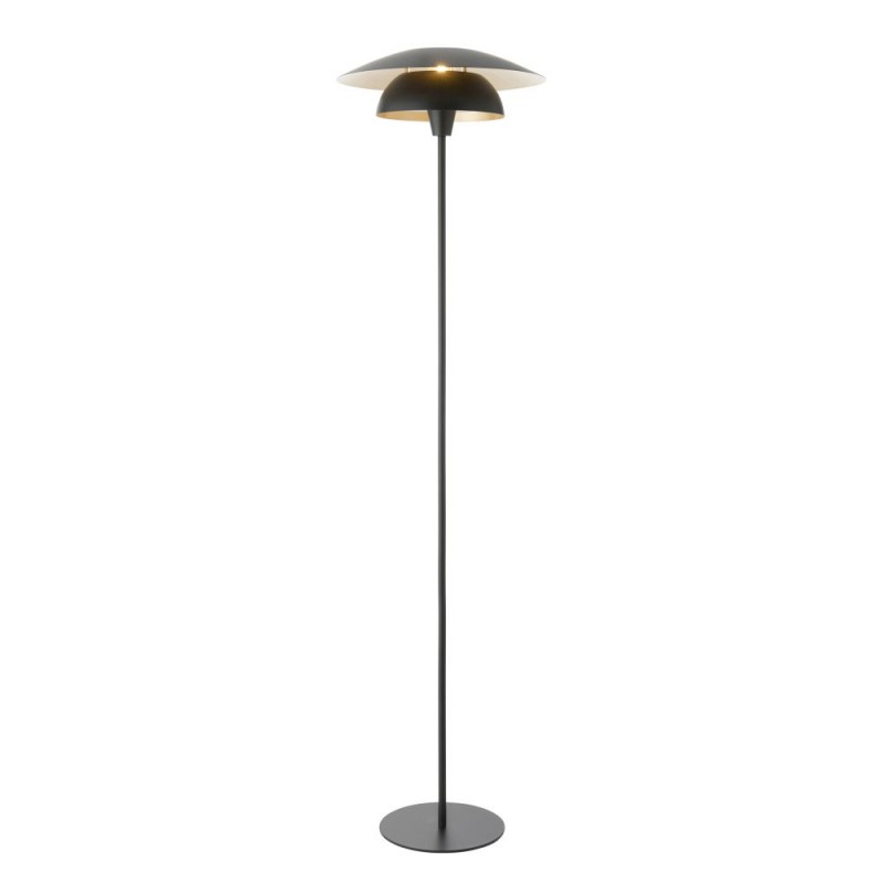 Endon-121069 - Lyon - Matt Black & Satin Brass Floor Lamp