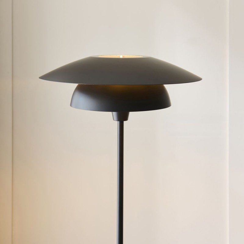 Endon-121069 - Lyon - Matt Black & Satin Brass Floor Lamp