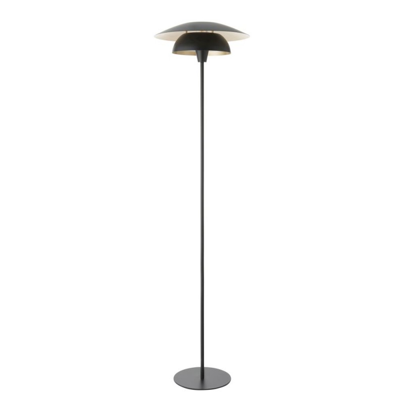Endon-121069 - Lyon - Matt Black & Satin Brass Floor Lamp