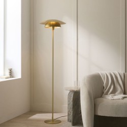 Lyon - Satin Brass Floor Lamp