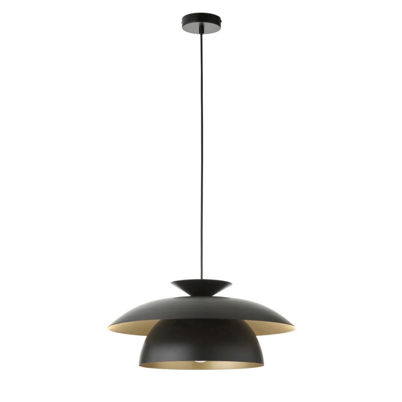 Endon-121071 - Lyon - Matt Black & Satin Brass Pendant