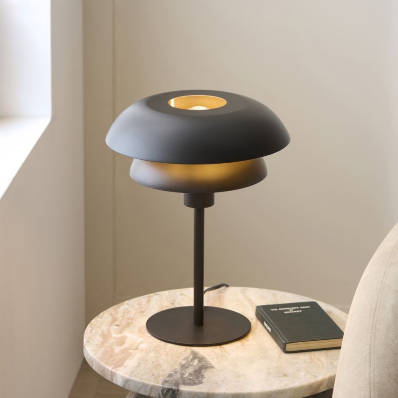 Endon-121075 - Lyon - Matt Black & Satin Brass Table Lamp