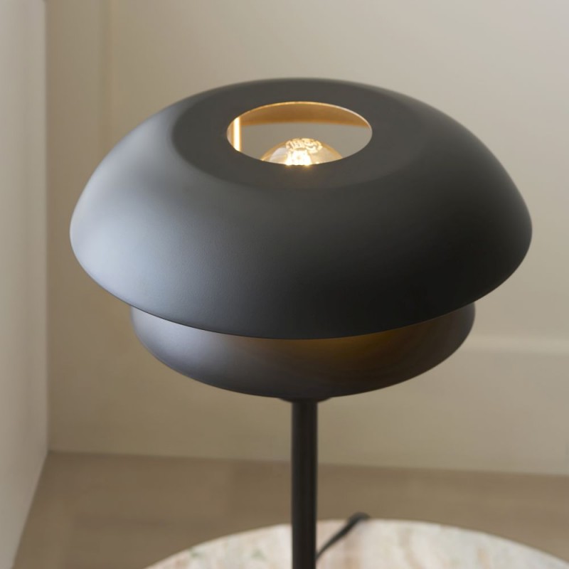 Endon-121075 - Lyon - Matt Black & Satin Brass Table Lamp