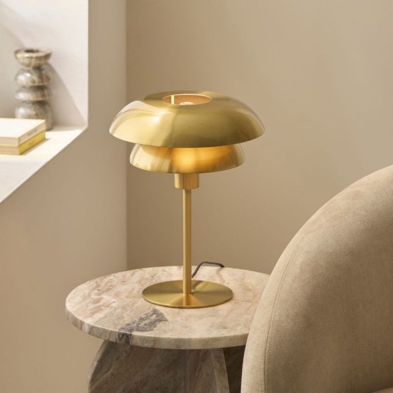 Endon-121076 - Lyon - Satin Brass Table Lamp
