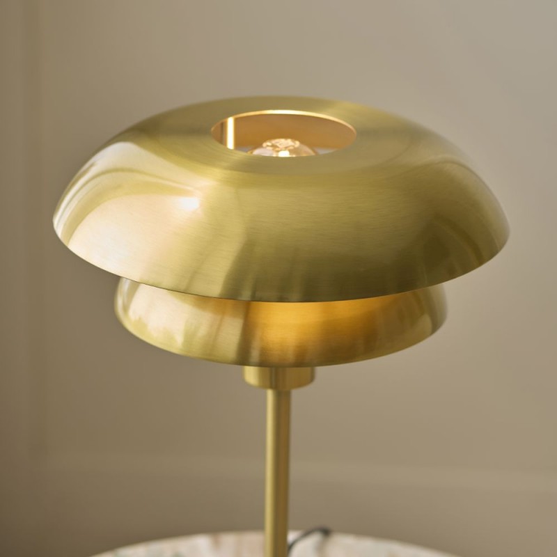 Endon-121076 - Lyon - Satin Brass Table Lamp