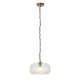 Endon-121210 - Harborne - Antique Brass Pendant with Clear Ribbed Glass