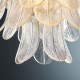 Endon-121771 - Autumn - Brushed Aged Brass 4 Light Centre Fitting with Clear Leaf Glass Panels