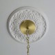 Endon-121771 - Autumn - Brushed Aged Brass 4 Light Centre Fitting with Clear Leaf Glass Panels