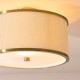 Endon-121988 - Lexi - Brushed Aged Brass Semi Flush with Ivory Shade