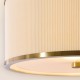 Endon-121988 - Lexi - Brushed Aged Brass Semi Flush with Ivory Shade