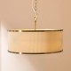 Endon-121989 - Lexi - Brushed Aged Brass 3 Light Pendant with Ivory Shade