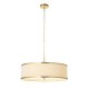 Endon-121990 - Lexi - Brushed Aged Brass 5 Light Pendant with Ivory Shade