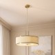 Endon-121990 - Lexi - Brushed Aged Brass 5 Light Pendant with Ivory Shade