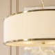 Endon-121990 - Lexi - Brushed Aged Brass 5 Light Pendant with Ivory Shade