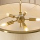 Endon-121990 - Lexi - Brushed Aged Brass 5 Light Pendant with Ivory Shade