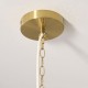 Endon-121990 - Lexi - Brushed Aged Brass 5 Light Pendant with Ivory Shade