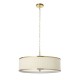 Endon-121990 - Lexi - Brushed Aged Brass 5 Light Pendant with Ivory Shade