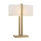 Endon-121991 - Seattle - Brushed Aged Brass table Lamp with Ivory Cotton Shade