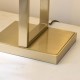 Endon-121991 - Seattle - Brushed Aged Brass table Lamp with Ivory Cotton Shade