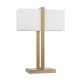 Endon-121991 - Seattle - Brushed Aged Brass table Lamp with Ivory Cotton Shade
