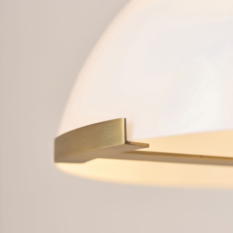 Endon-122008 - Hansel - Grey Marble & Warm Brass Table Lamp with White Opal Glass