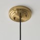 Endon-122052 - Evora - Brushed Aged Brass Pendant with Opal Ribbed Glass ∅ 34 cm