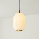 Endon-122054 - Evora - Brushed Aged Brass Pendant with Opal Ribbed Glass ∅ 22 cm