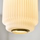 Endon-122054 - Evora - Brushed Aged Brass Pendant with Opal Ribbed Glass ∅ 22 cm