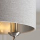 Endon-122080 - Highclere - Brushed Chrome 3 Light Semi Flush with Natural Linen Shade