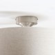 Endon-122080 - Highclere - Brushed Chrome 3 Light Semi Flush with Natural Linen Shade