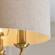 Endon-122081 - Highclere - Vintage Brass 3 Light Semi Flush with Natural Linen Shade