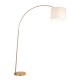 Endon-122264 - Carlson XL - Warm Brass Floor Lamp with Natural Linen Shade