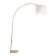 Endon-122264 - Carlson XL - Warm Brass Floor Lamp with Natural Linen Shade