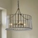 Endon-122554 - Antalya - Antique Brass 3 Light Pendant with Clear Glass