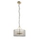 Endon-122554 - Antalya - Antique Brass 3 Light Pendant with Clear Glass