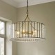Endon-122555 - Antalya - Antique Brass 5 Light Pendant with Clear Glass