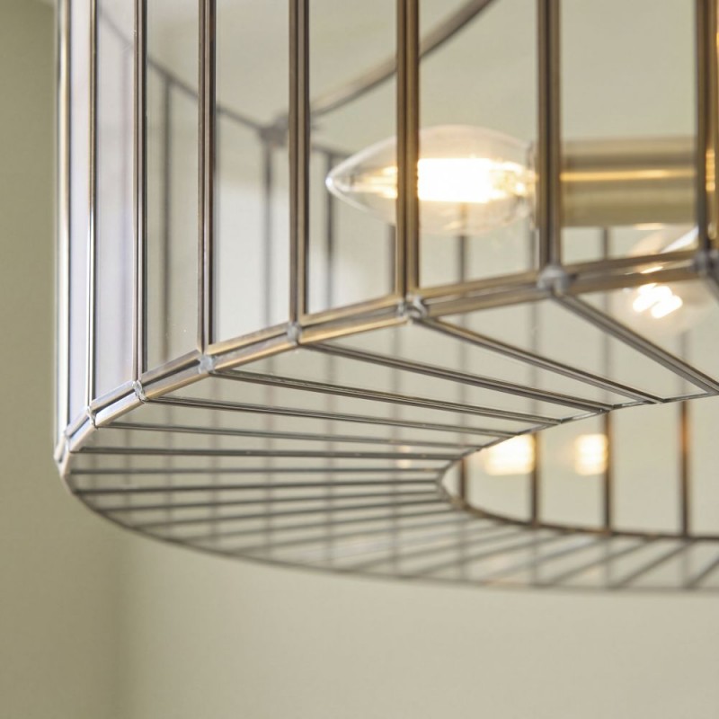 Endon-122555 - Antalya - Antique Brass 5 Light Pendant with Clear Glass