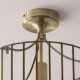 Endon-122556 - Antalya - Antique Brass Semi Flush with Clear Glass
