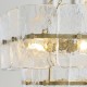 Endon-122738 - Venice - Brushed Aged Brass 4 Light Centre Fitting with Clear Textured Glass