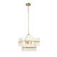 Endon-122738 - Venice - Brushed Aged Brass 4 Light Centre Fitting with Clear Textured Glass