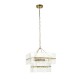 Endon-122738 - Venice - Brushed Aged Brass 4 Light Centre Fitting with Clear Textured Glass