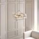 Endon-122739 - Venice - Brushed Aged Brass 6 Light Centre Fitting with Clear Textured Glass