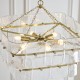 Endon-122739 - Venice - Brushed Aged Brass 6 Light Centre Fitting with Clear Textured Glass