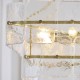 Endon-122739 - Venice - Brushed Aged Brass 6 Light Centre Fitting with Clear Textured Glass