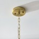 Endon-122739 - Venice - Brushed Aged Brass 6 Light Centre Fitting with Clear Textured Glass