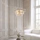 Endon-122740 - Venice - Brushed Aged Brass 10 Light Centre Fitting with Clear Textured Glass