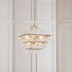 Endon-122740 - Venice - Brushed Aged Brass 10 Light Centre Fitting with Clear Textured Glass